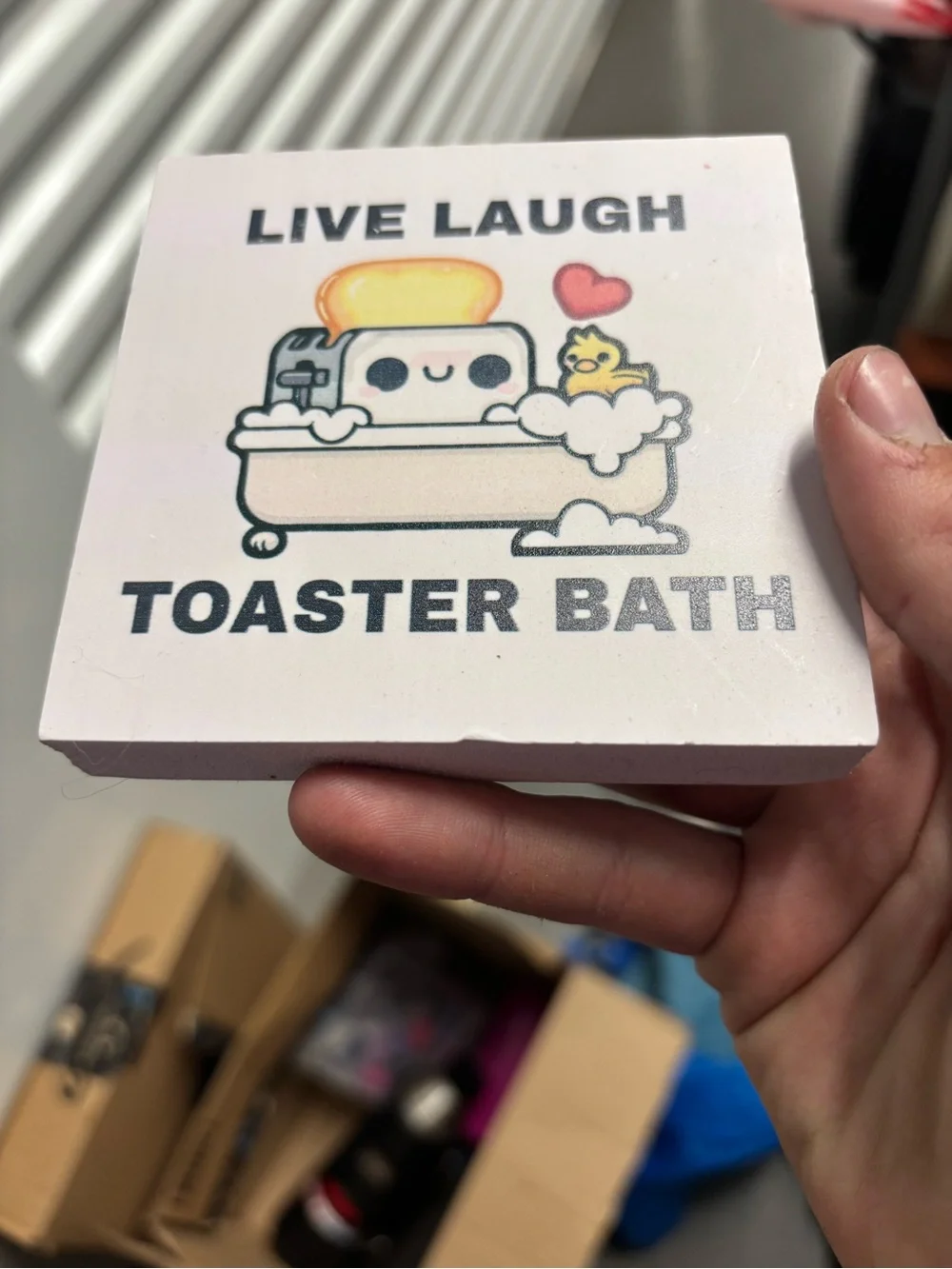 Live Laugh Toaster Bath StickLive Laugh Toaster Bath Sticker Cute Kawaii Cartoon